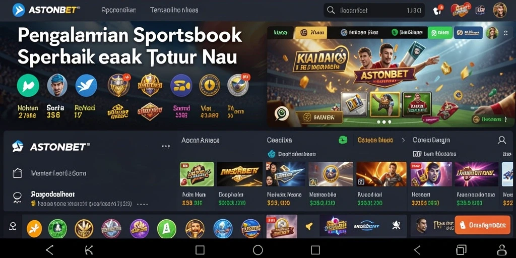 Tampilan gameplay menarik dari aplikasi Sportsbook ASTONBET.