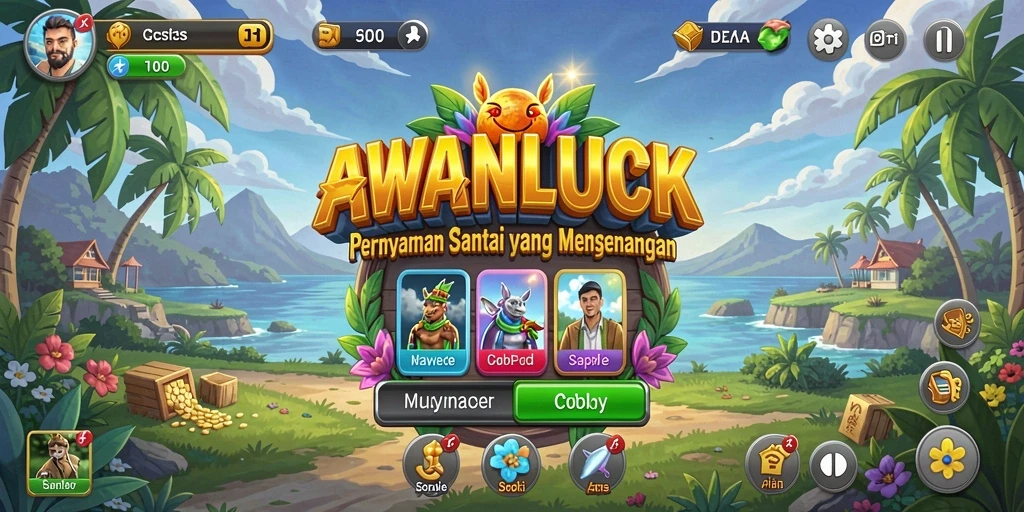 Gameplay AWANLUCK yang penuh warna dan seru.