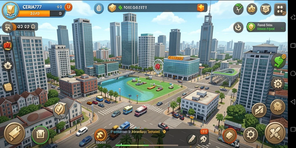 Tampilan gameplay CERIA777 dengan grafis yang menarik dan interaksi sosial.