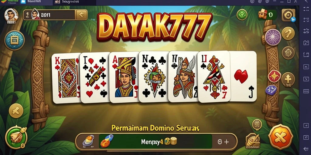 Tampilan gameplay seru dari aplikasi DAYAK777 yang menarik.