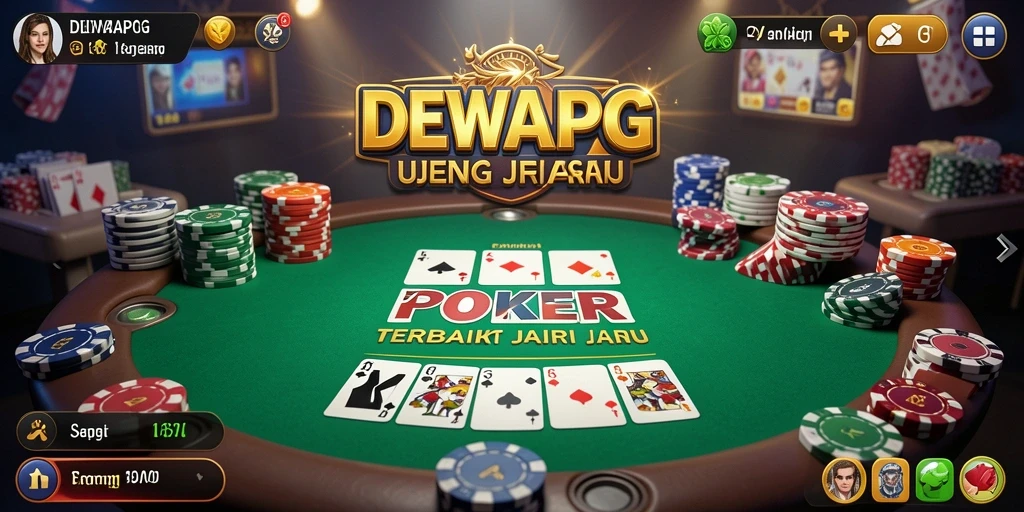 Tampilan gameplay DEWAPG yang seru dan mendebarkan saat bermain poker.