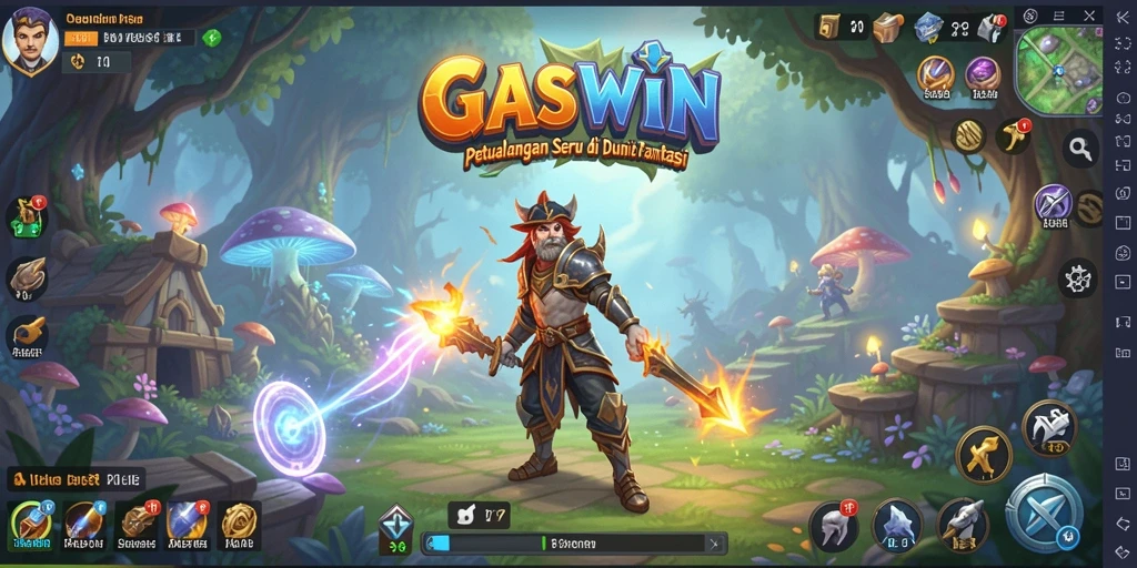 Screenshot menunjukkan gameplay seru dan penuh tantangan di GASWIN.