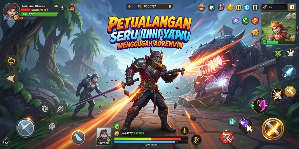 Screenshot gameplay HQ777 menampilkan petualangan yang seru dan menantang.