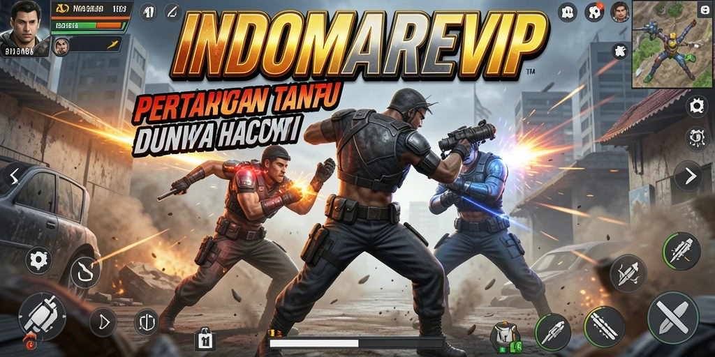 Tampilan aksi mendebarkan dari gameplay INDOMAREVIP.