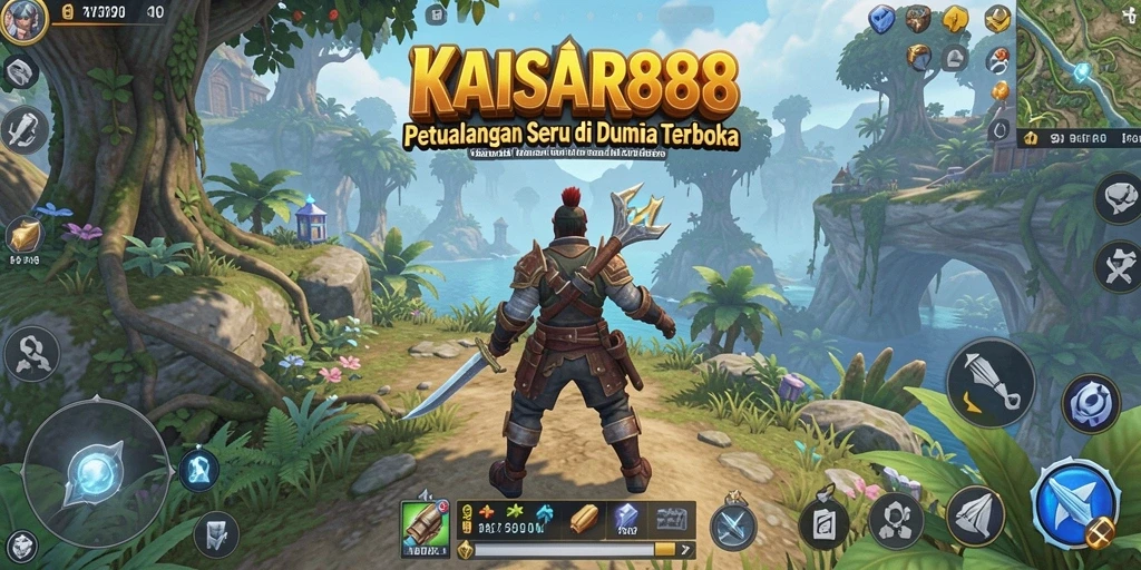 Screenshot gameplay KAISAR888 menampilkan petualangan seru di dunia terbuka.