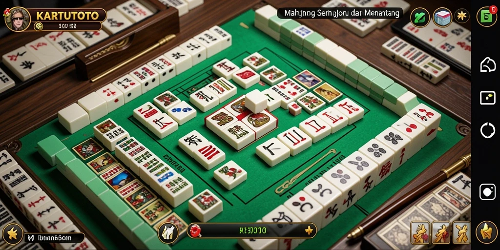 Screenshot KARTUTOTO menampilkan pengalaman penuh aksi Mahjong.