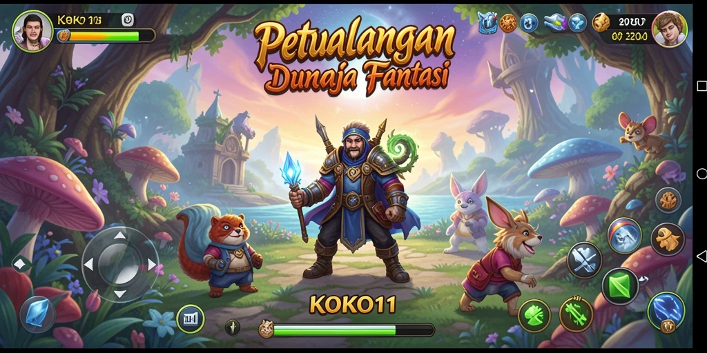 Screenshot dari gameplay KOKO11 yang menampilkan aksi petualangan.