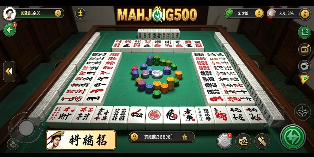 Gambaran tangkapan layar gameplay <strong>MAHJONG500</strong> yang menarik dan penuh tantangan.