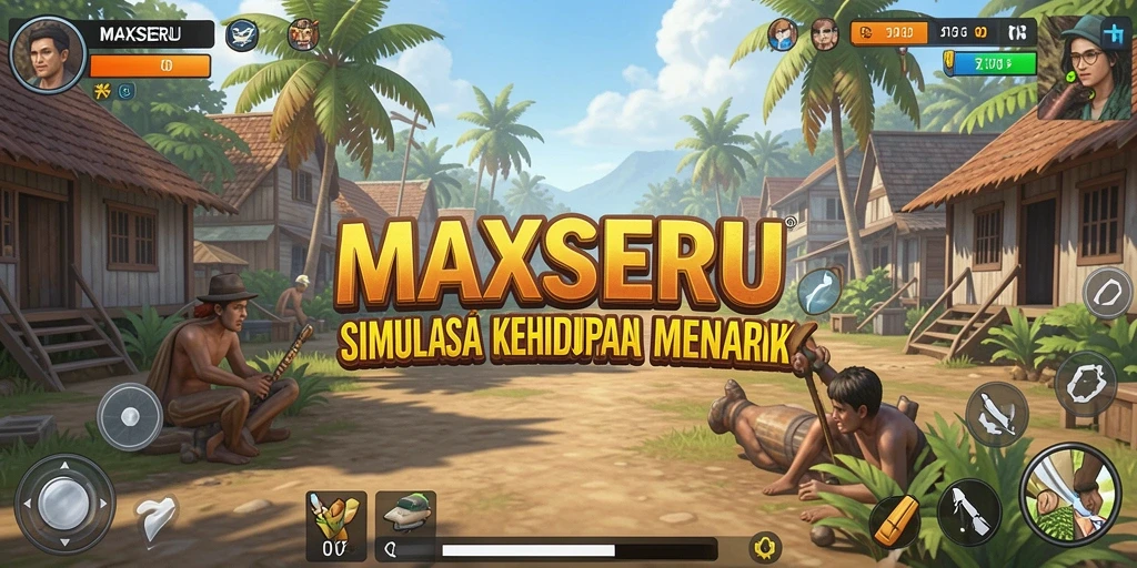 Tampilan gameplay MAXSERU yang menakjubkan dan interaktif.