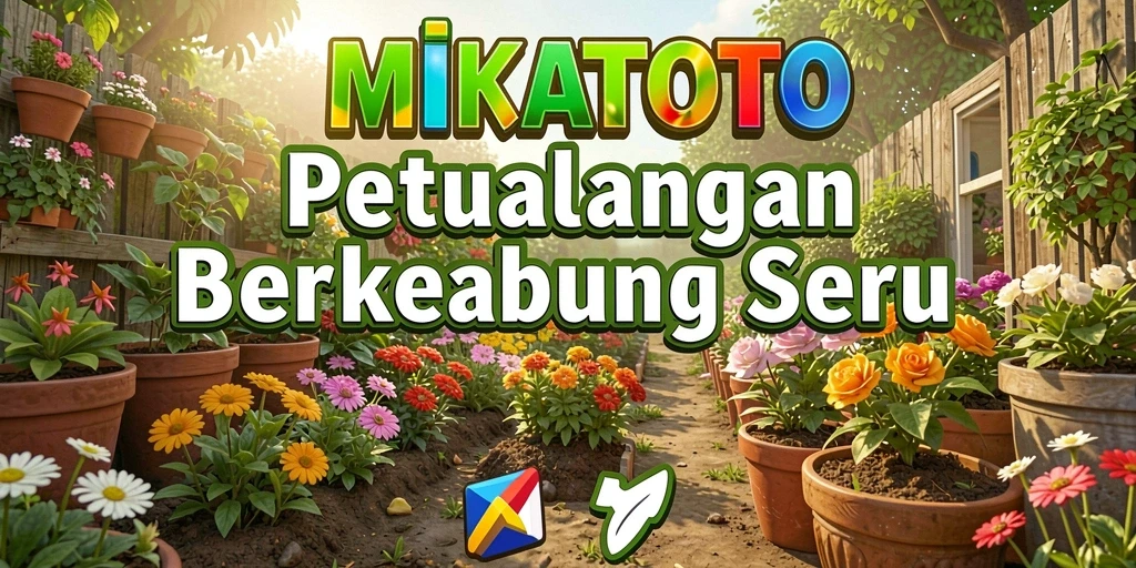 Screenshot gameplay MIKATOTO yang menampilkan kebun yang subur dan berwarna.