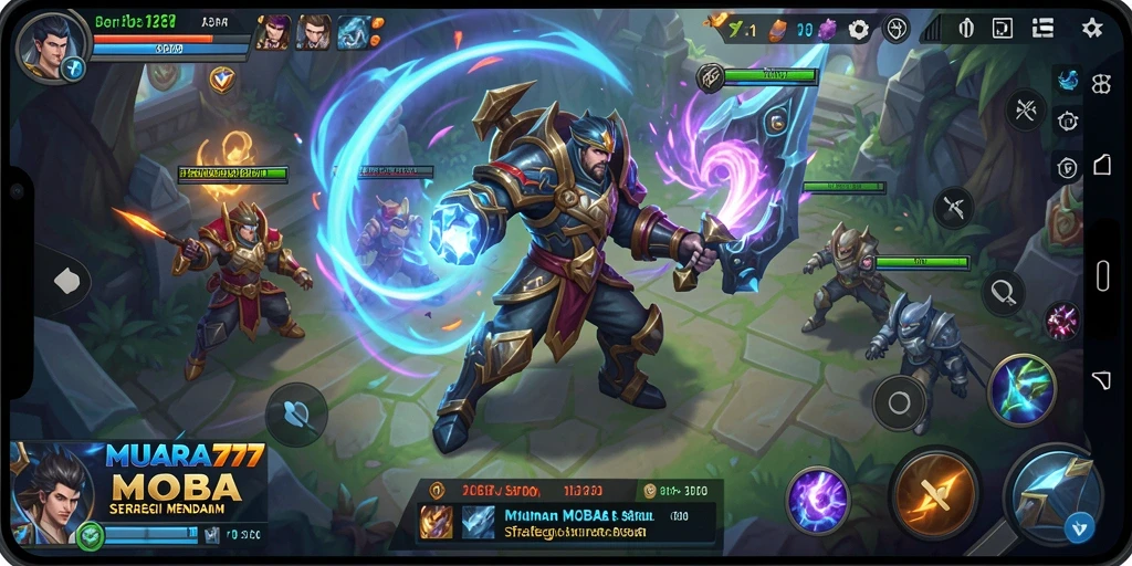 Tampilan pertempuran intens dan strategis di gameplay MUARA777.