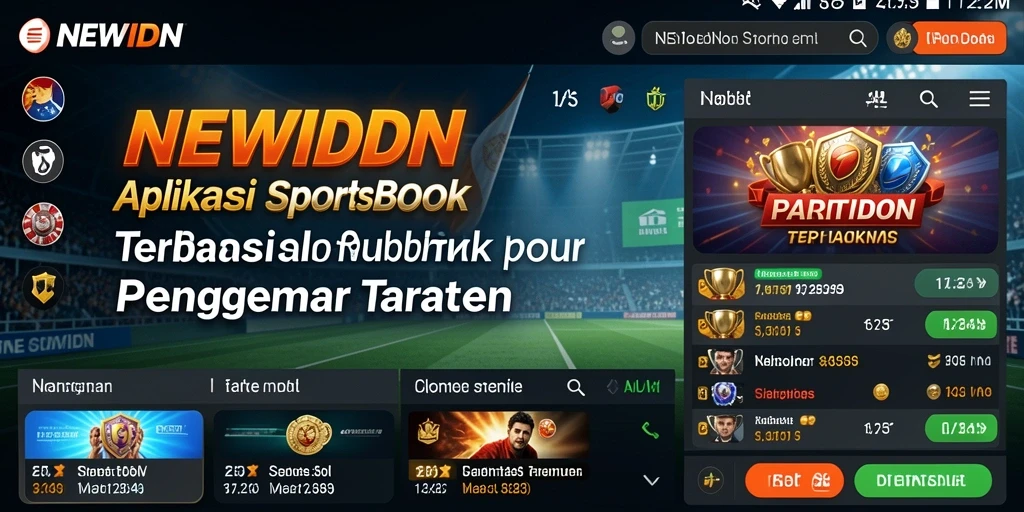 Tampilan utama aplikasi NEWIDN dengan fitur taruhan olahraga.