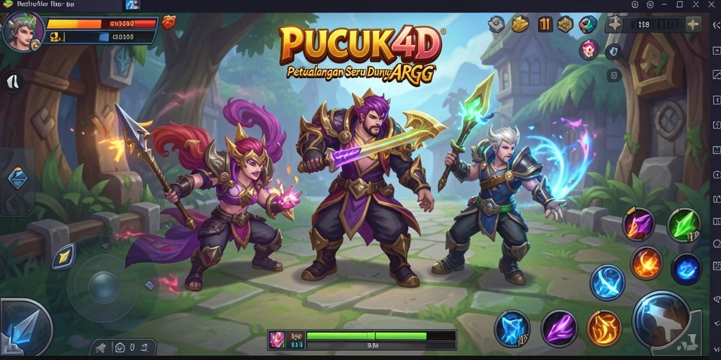 Screenshot utama PUCUK4D menampilkan aksi pertarungan seru dalam dunia ARPG.