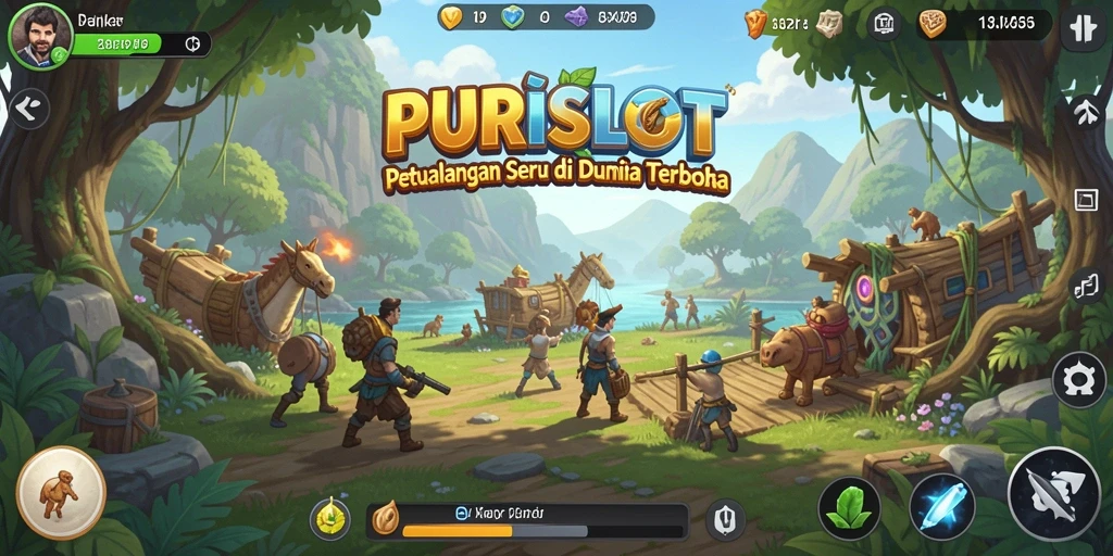 Tampilan gameplay <strong>PURISLOT</strong> yang menakjubkan dengan elemen Open World.