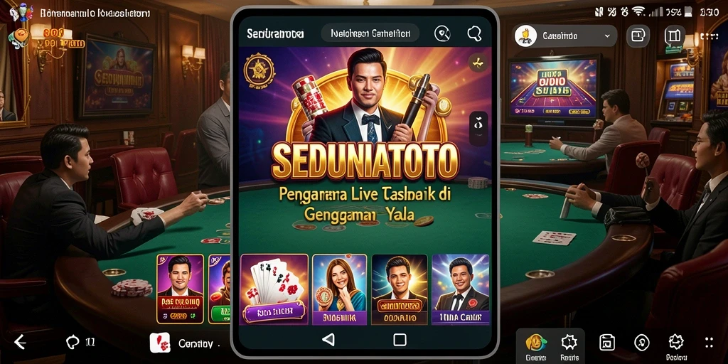 Tampilan gameplay menarik dari SEDUNIATOTO dalam suasana Live Casino.
