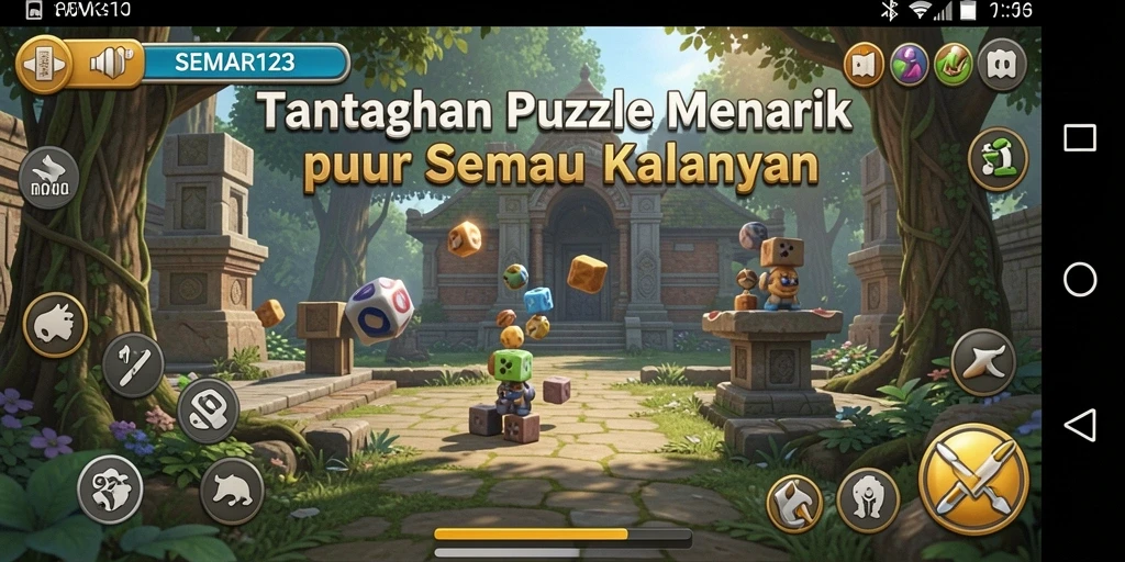 Screenshot gameplay SEMAR123 menampilkan tantangan puzzle yang menarik.