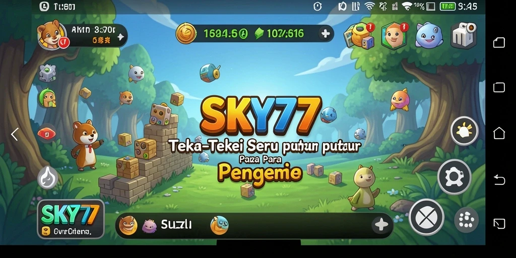 Tampilan gameplay penuh tantangan dari SKY77 dalam menyelesaikan teka-teki.