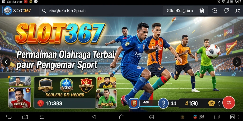 Tangkapan layar menunjukkan aksi permainan olahraga yang mendebarkan dalam SLOT367.