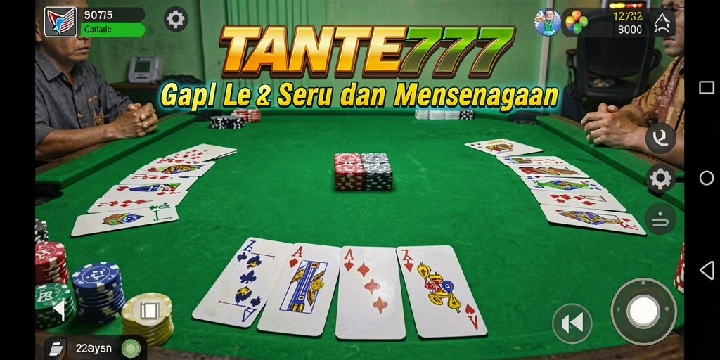 Tampilan gameplay Gaple yang seru dan interaktif di TANTE777.