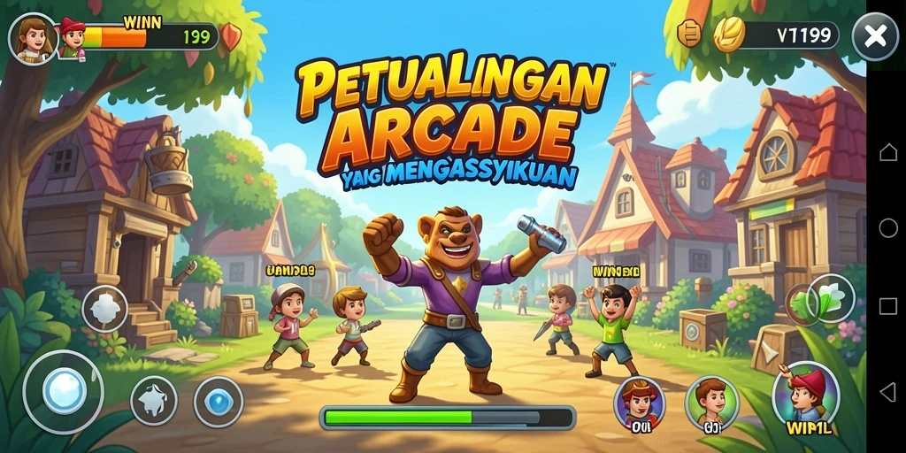 Tampilan gameplay WIN199 yang menarik dan penuh aksi arcade.